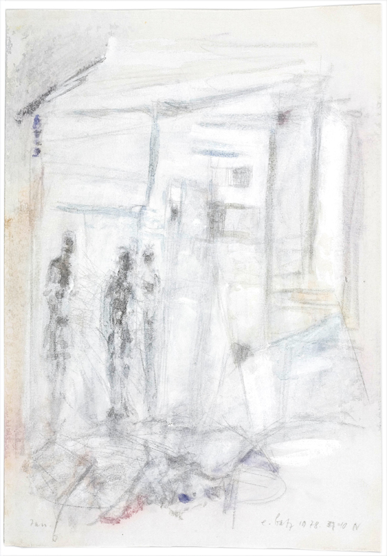  Ohne Titel, Neviges, 1978, Gouache, Grafit 